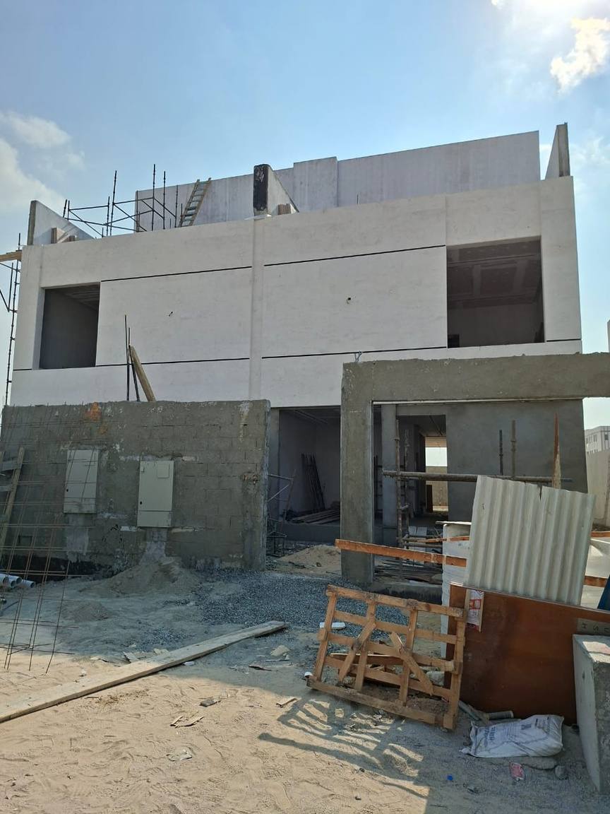 Classical villa facade construction